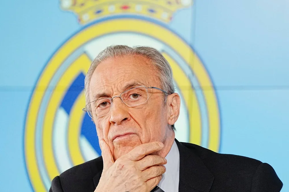 Florentino Pérez, durante la rueda de prensa.